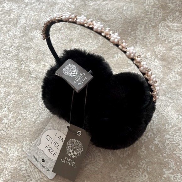 NWT Vince Camuto Faux Fur Earmuffs w/ Embellished Headband & Marcus Adler Gloves main image 10